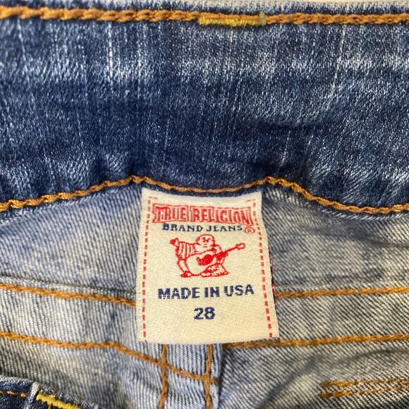 True Religion Hi-Rise Bootcut Medium Wash Blue Jeans EUC Sz 28 Cotton - Picture 8 of 15